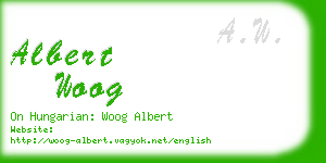 albert woog business card